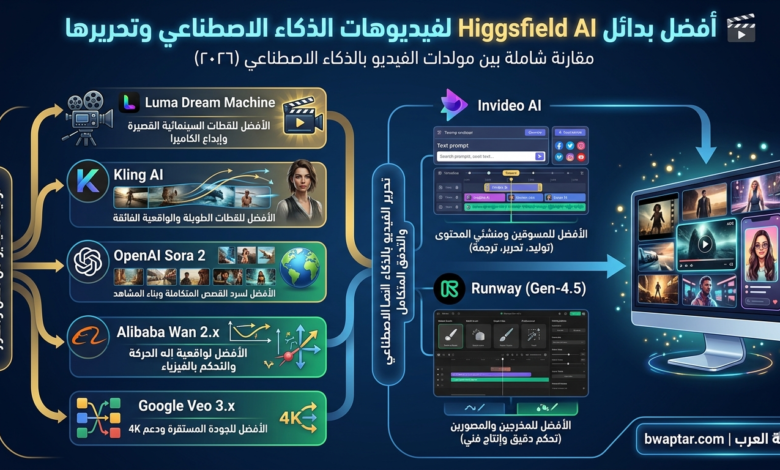 مقارنة بين مولدات الفيديو بالذكاء الاصطناعي